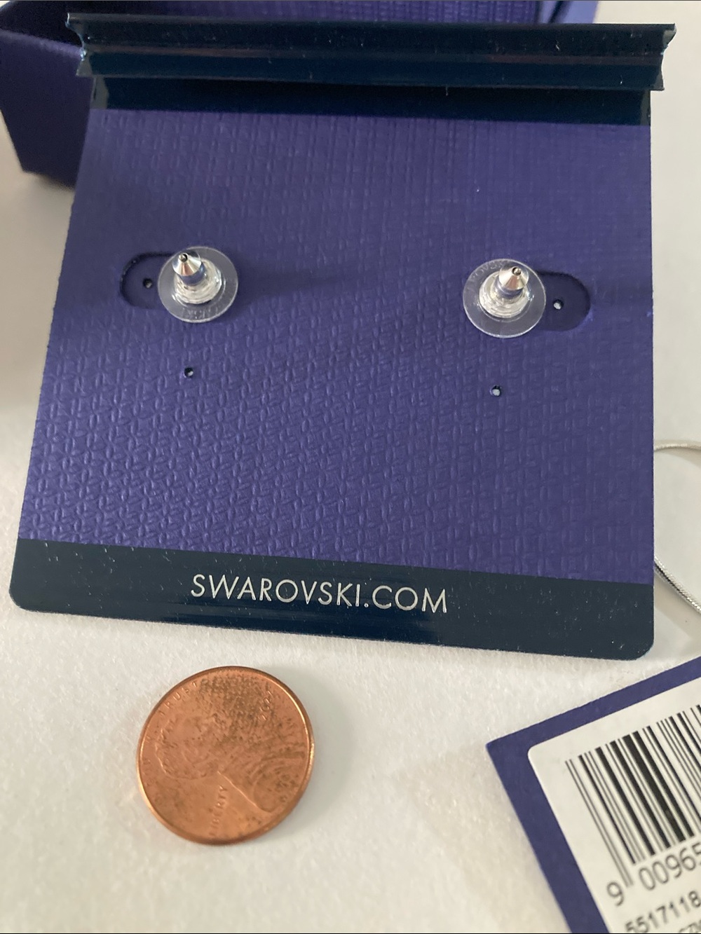 Swarovski attract soul pierced earrings in rhodium plating - Picture 5 of 5